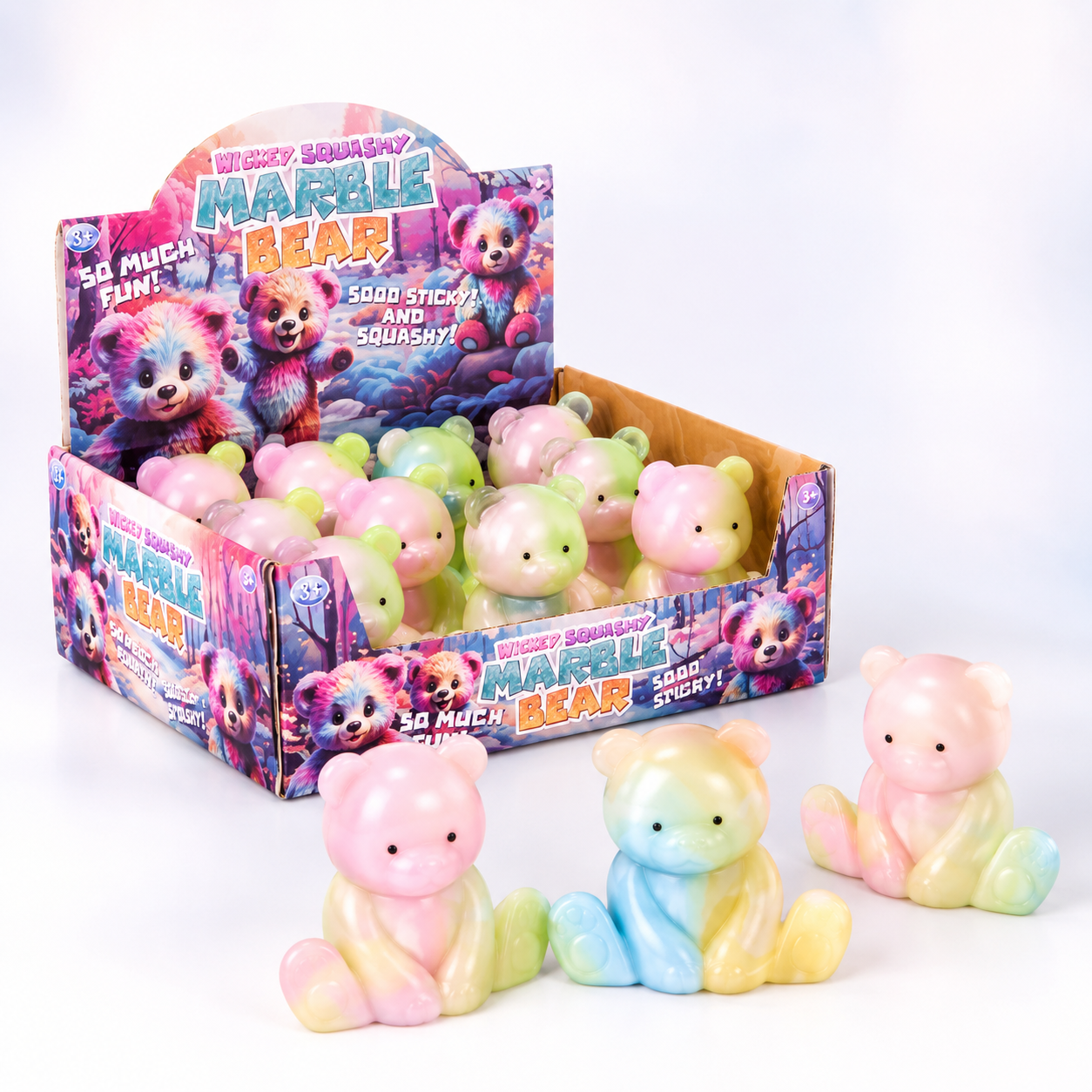 Sticky Squishy Marble Bear 8.5cm