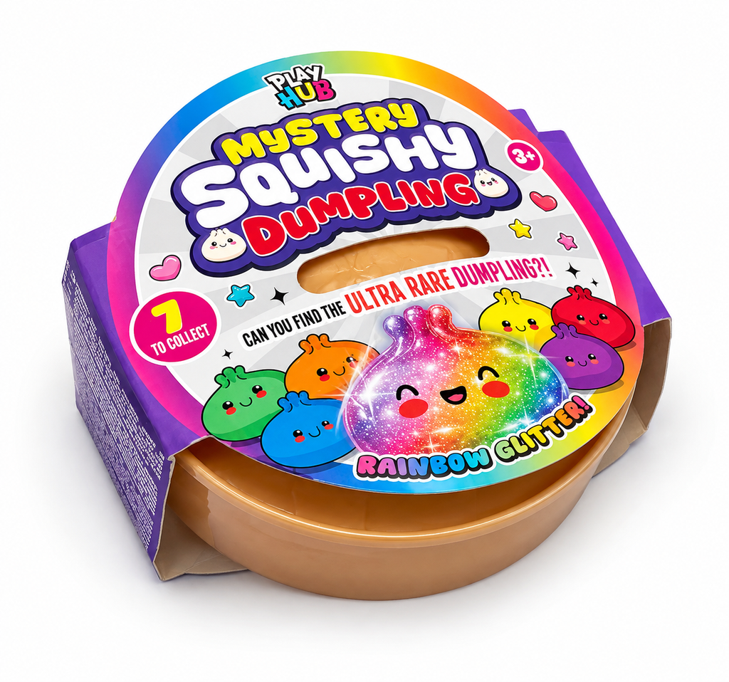 RMS Playhub Mystery Squishy Dumpling Rainbow Glitter Edition