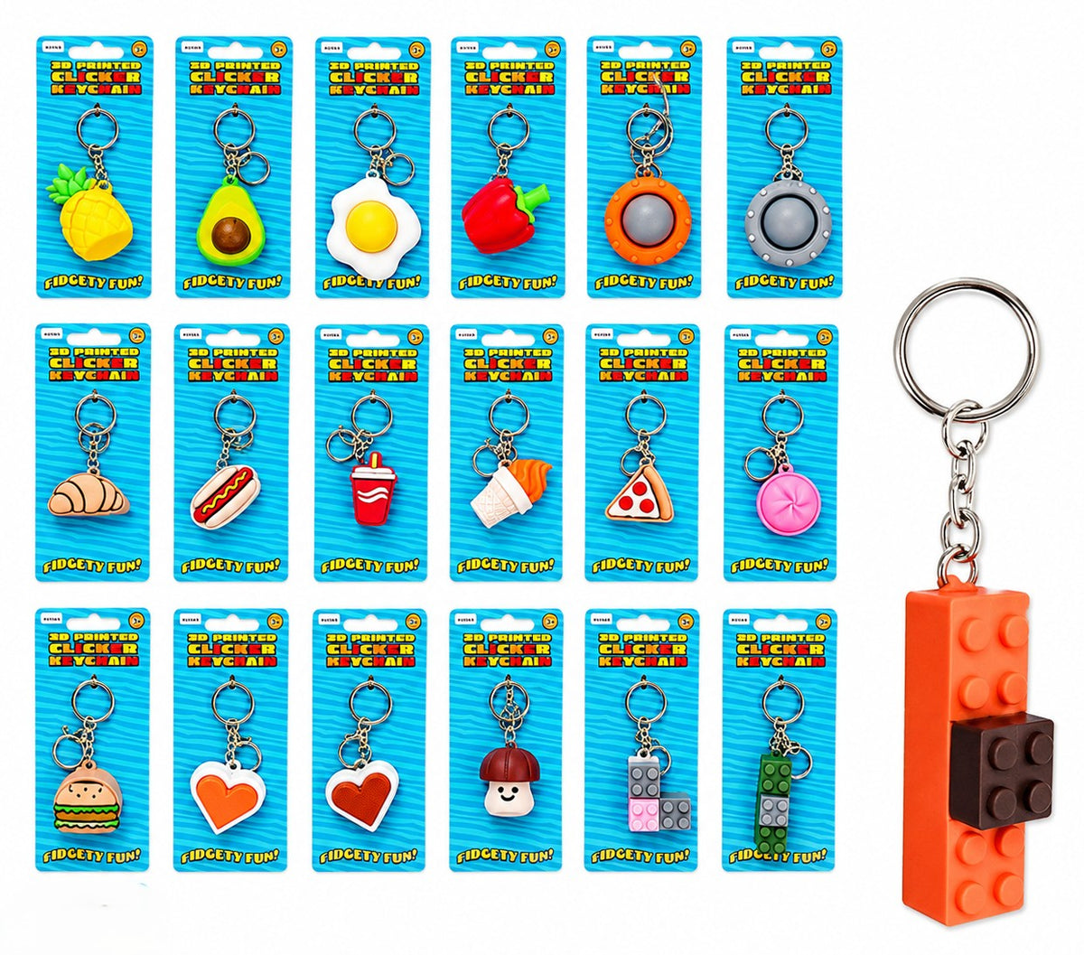 3D Clicker Keychains
