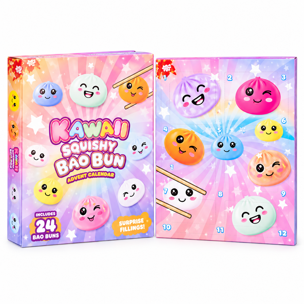 KAWAII SUGAR MALTOSE 24 DAY DUMPLING CHRISTMAS CALENDER