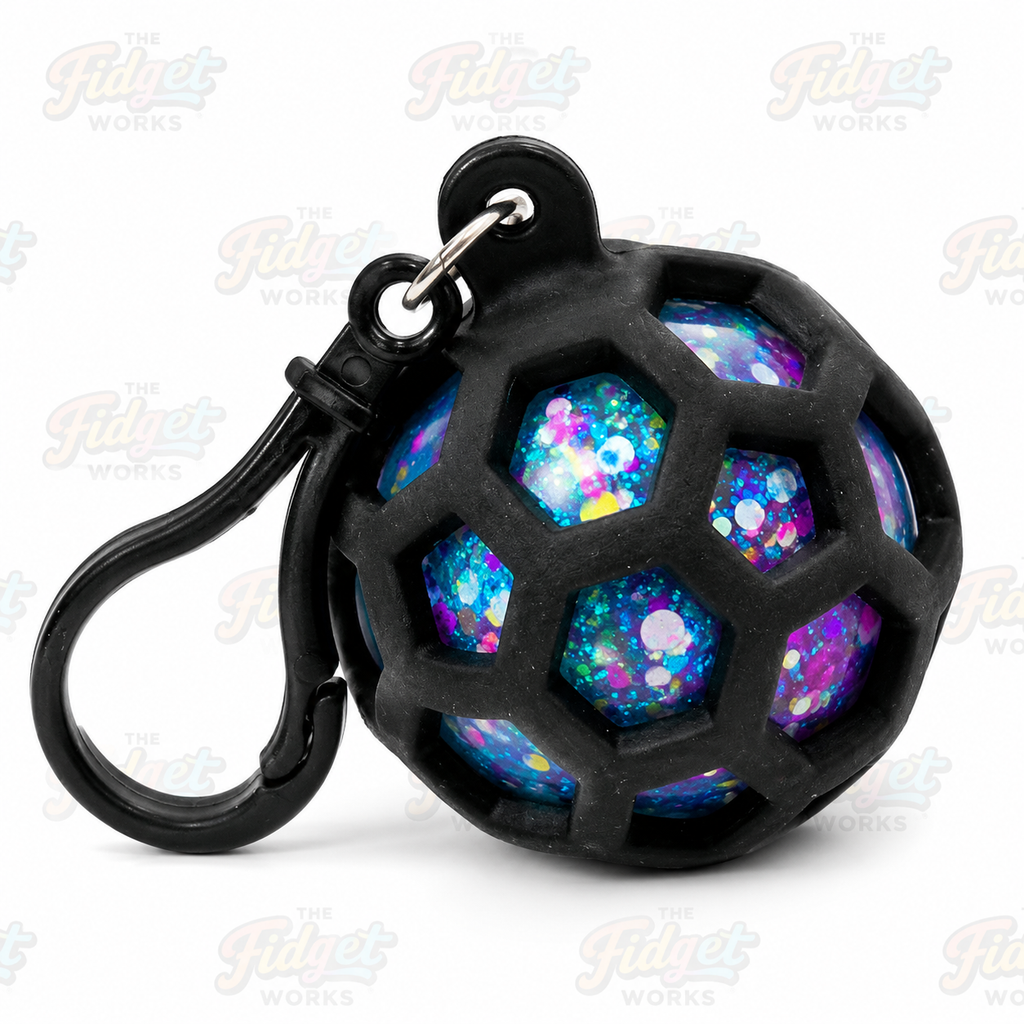 SCRUNCHEMS FUSION SQUISH BALL KEYCHAIN ASSORTED
