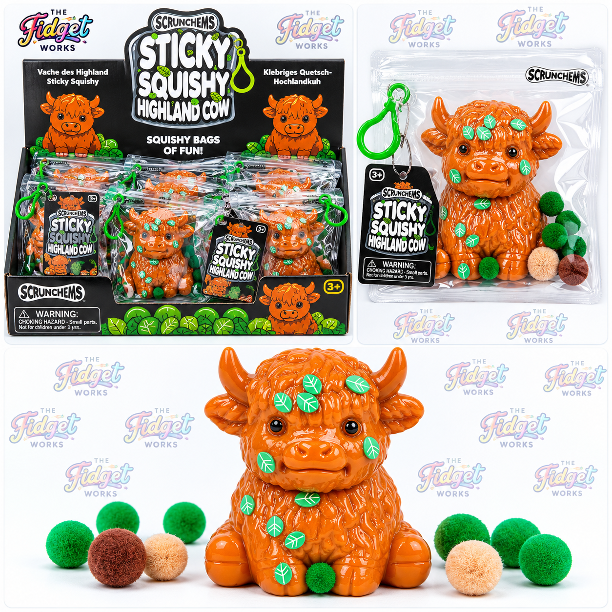 SCRUNCHEMS STICKY SQUISHY HIGHLAND COW