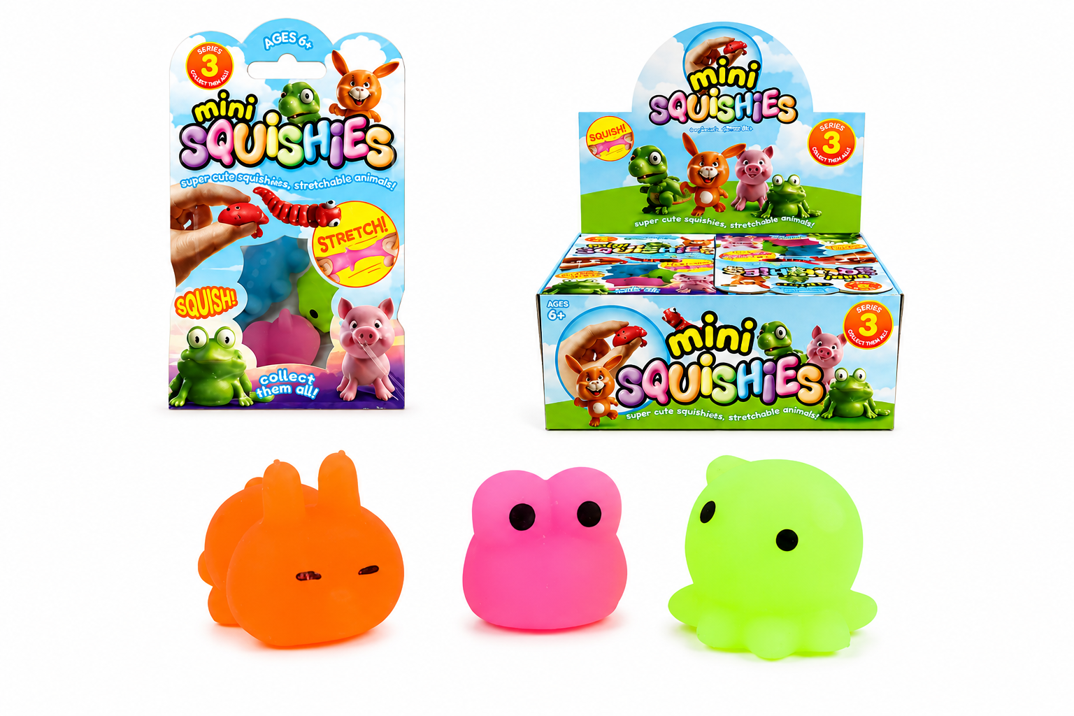 Mini Squishy Animals - 3 Pack