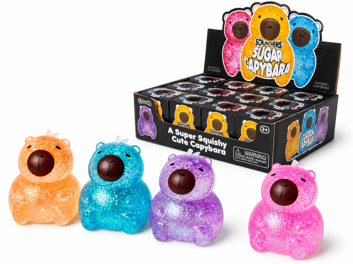 Scrunchems Glitter Sugar-Filled Capybara Squeeze Toy