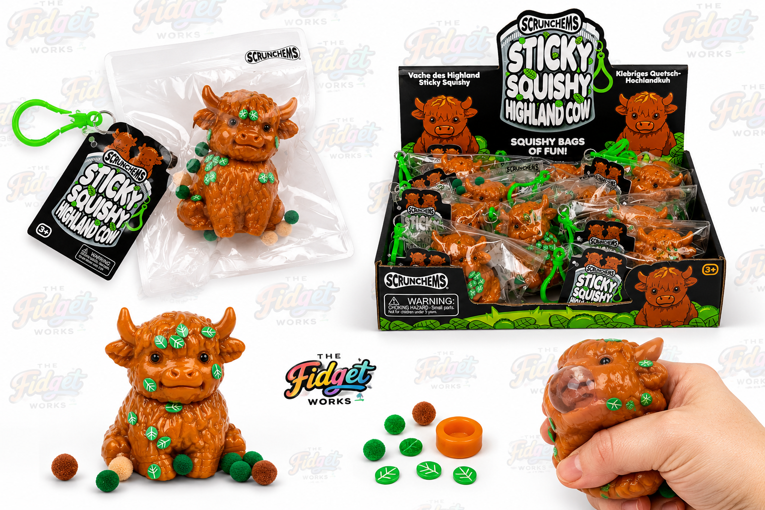 SCRUNCHEMS STICKY SQUISHY HIGHLAND COW