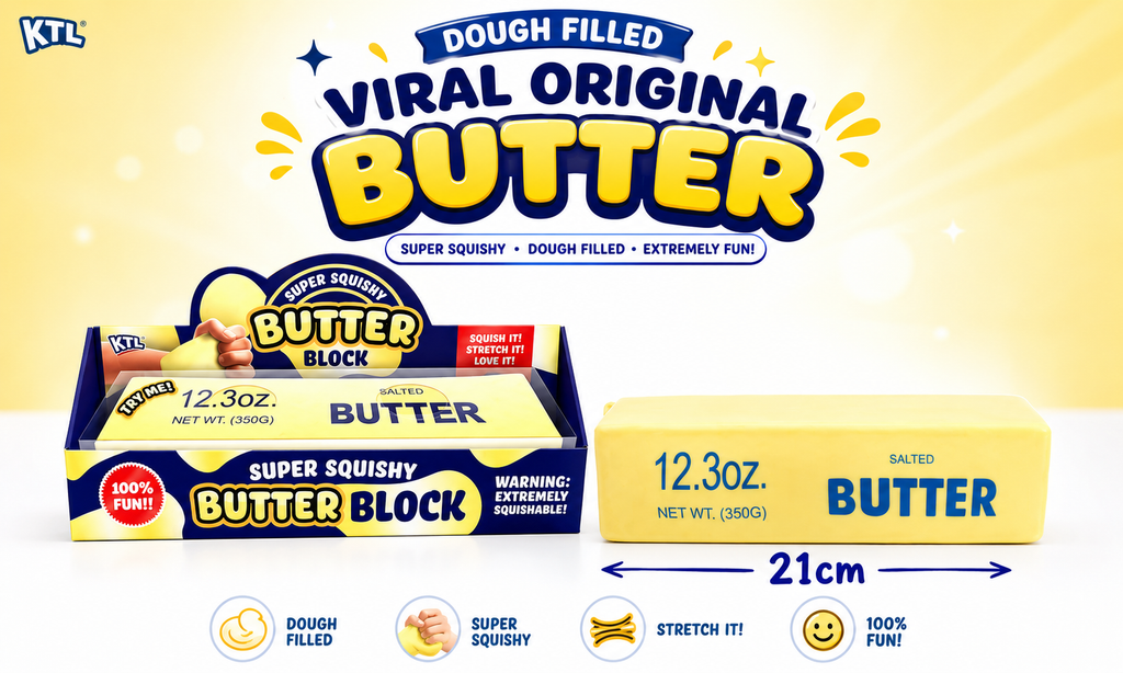 The ORIGINAL and VIRAL Giant Jumbo Butter Squishy Dough Filled 21cm Super satisfying Squish