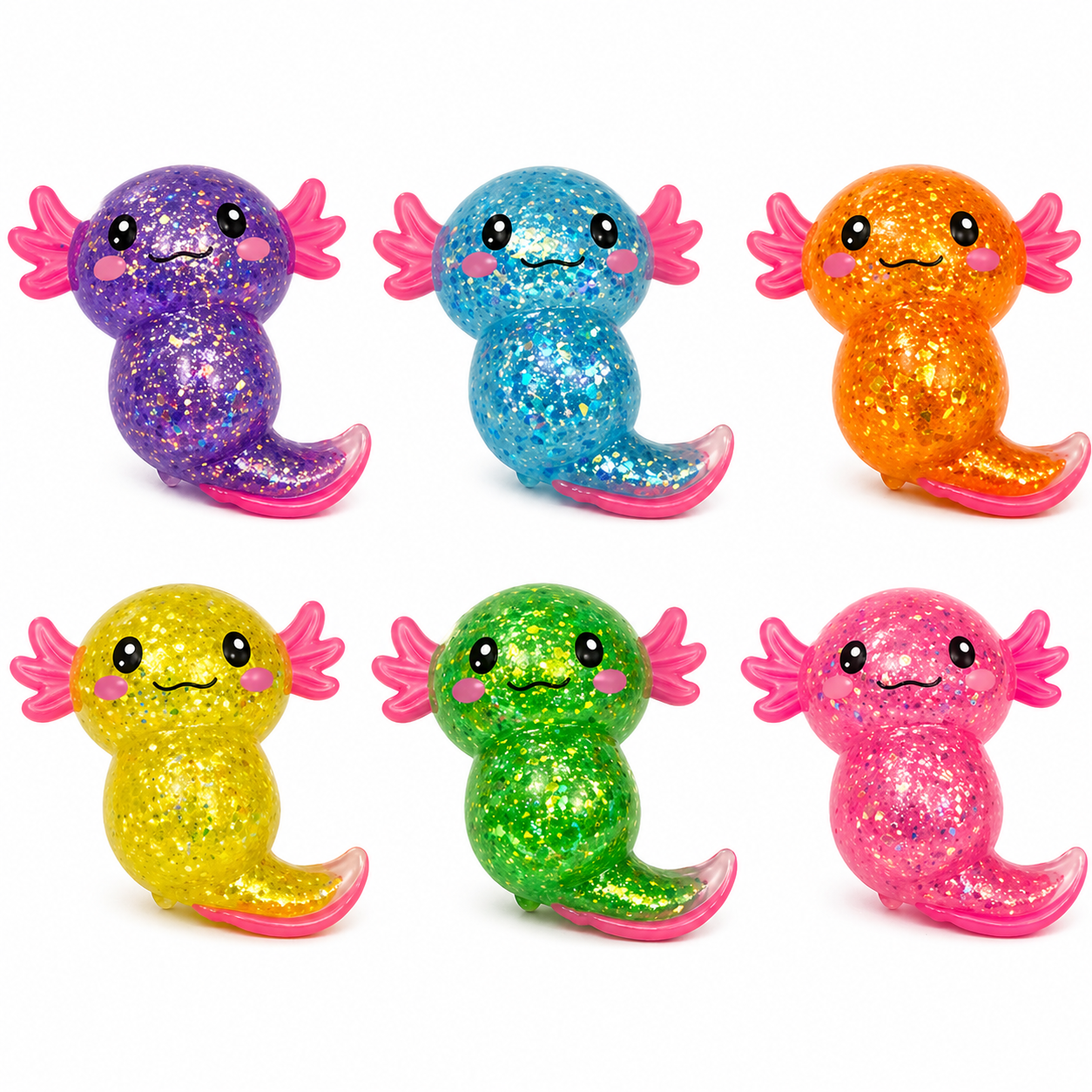 Crystal Axolotl SugarGlitter Squishy