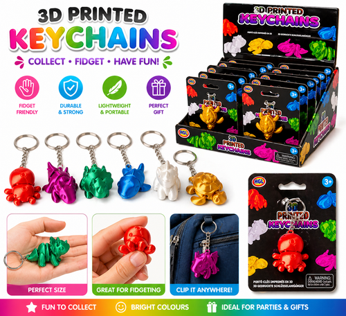 3D Printed Keychains Toys