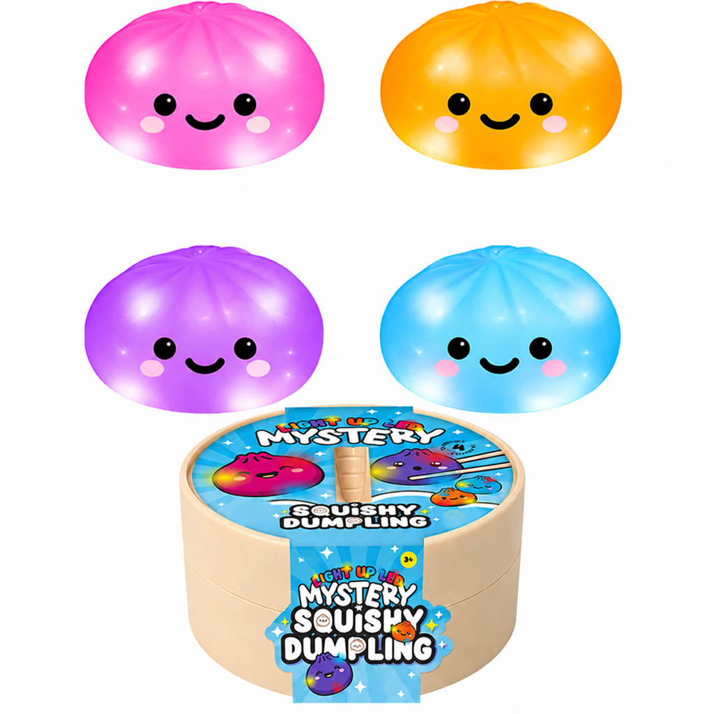 NEW IN:LED LIGHT UP Mystery Squishy Dumpling - Large