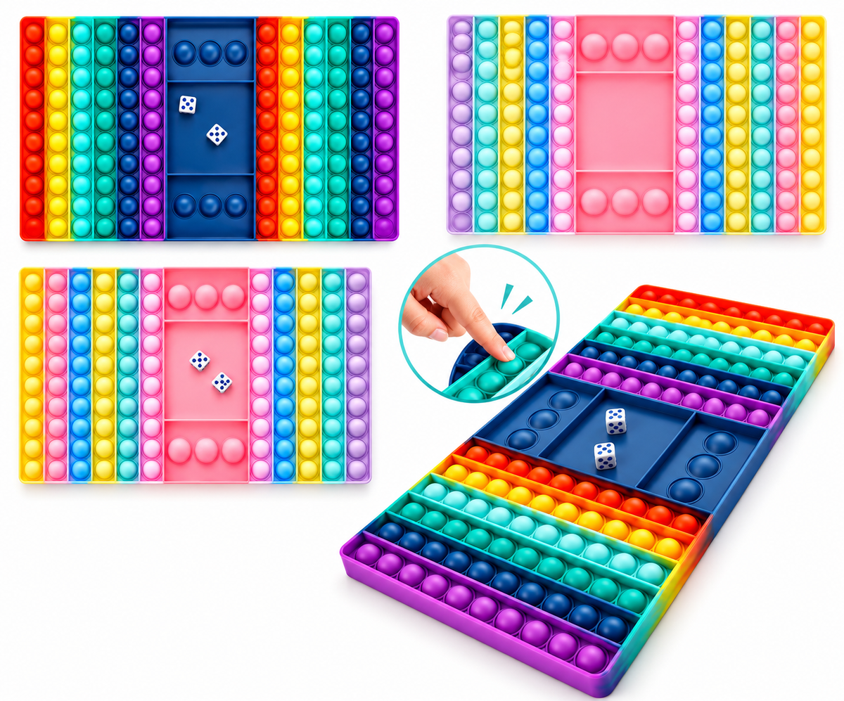 Rainbow Pop It Fidget Board Game