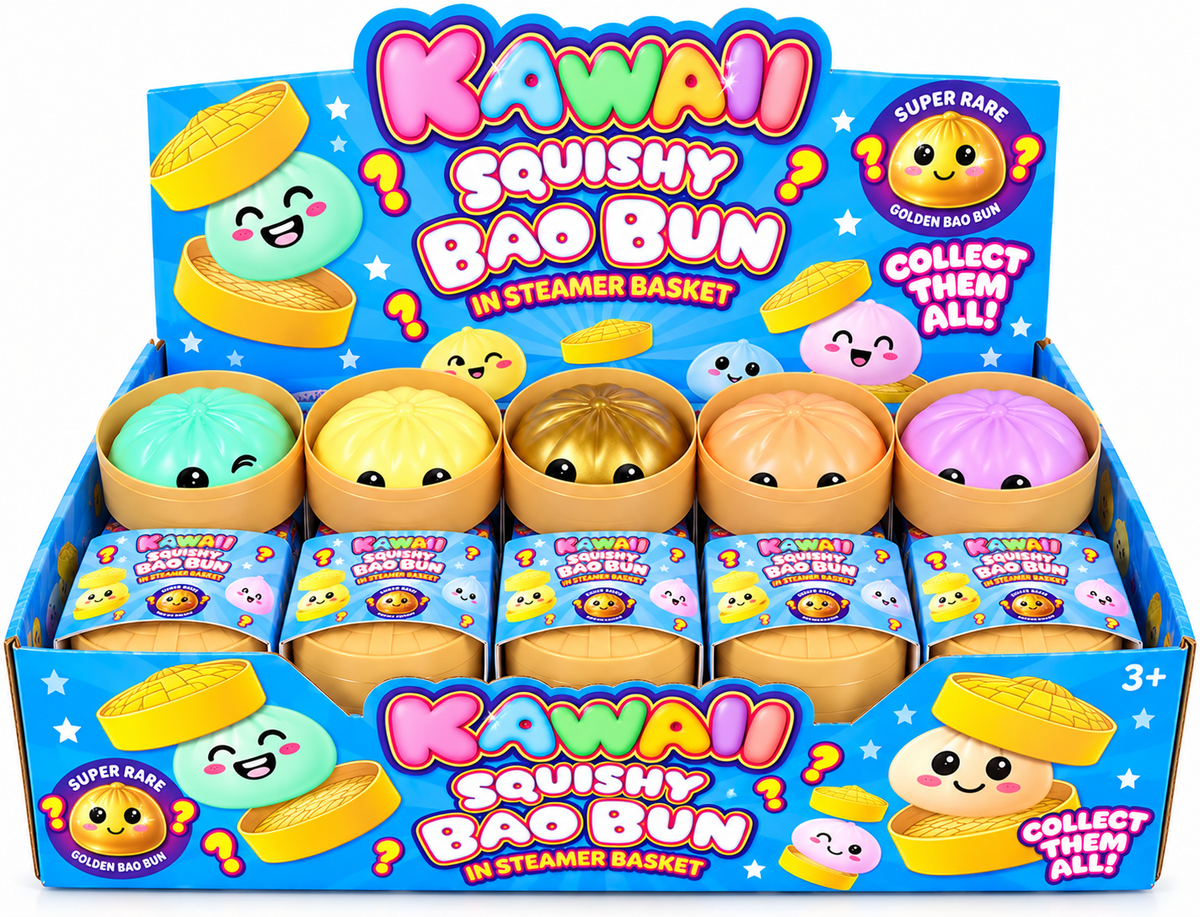 Maltose Pastel Squishy Bao Bun – Mystery Colour 5.5cm
