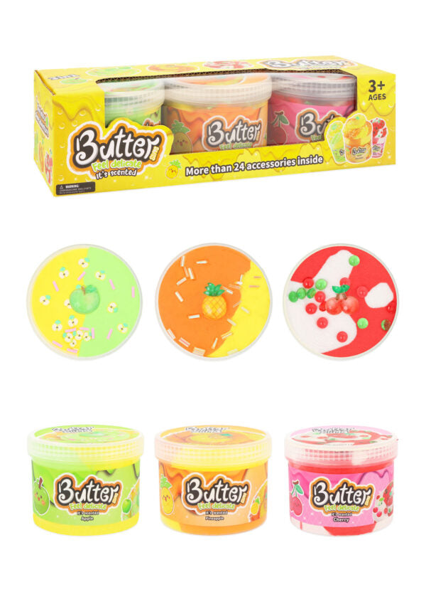 Scented Fruit Butter Slime 3-Pack