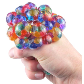 Squishy Mesh Stress Ball with Colour Beads