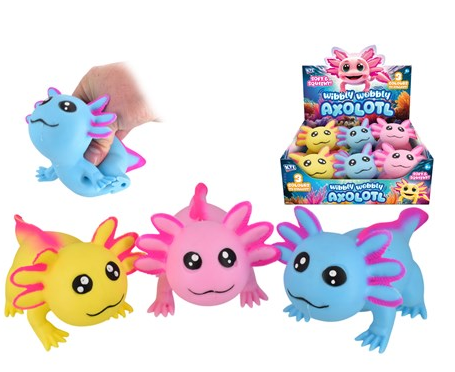 GIANT Axolotl 16cm Wibbly Wobbly Squishies KTL
