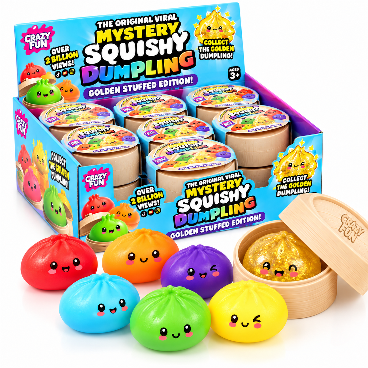 Crazy Fun RMS Colour GOLDEN STUFFED Squishy Dumpling – NEW Edition