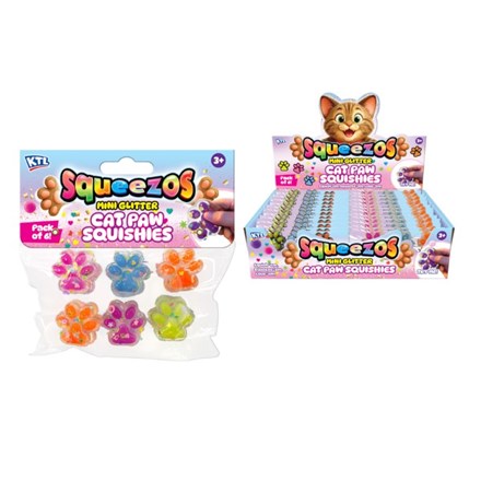 SQUISHY MINI CAT PAWS - 6 Pack