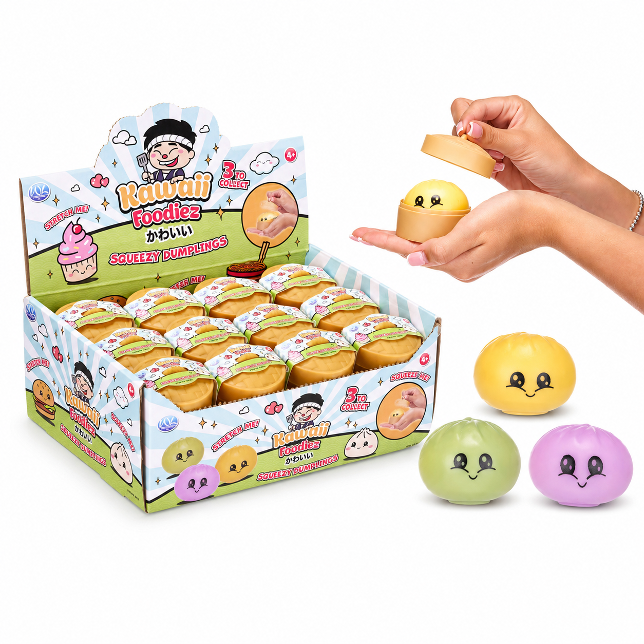 Kawaii Squeezy Dumpling Squishy – 5.5cm