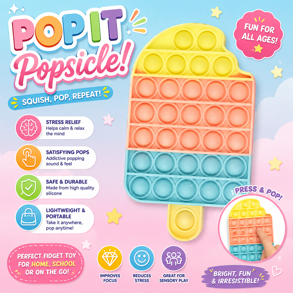 Ice Cream Pop It Sensory Toy