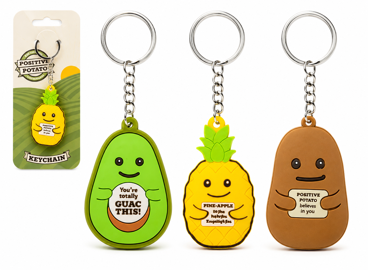 Positive Potato & Friends 2D Keychain