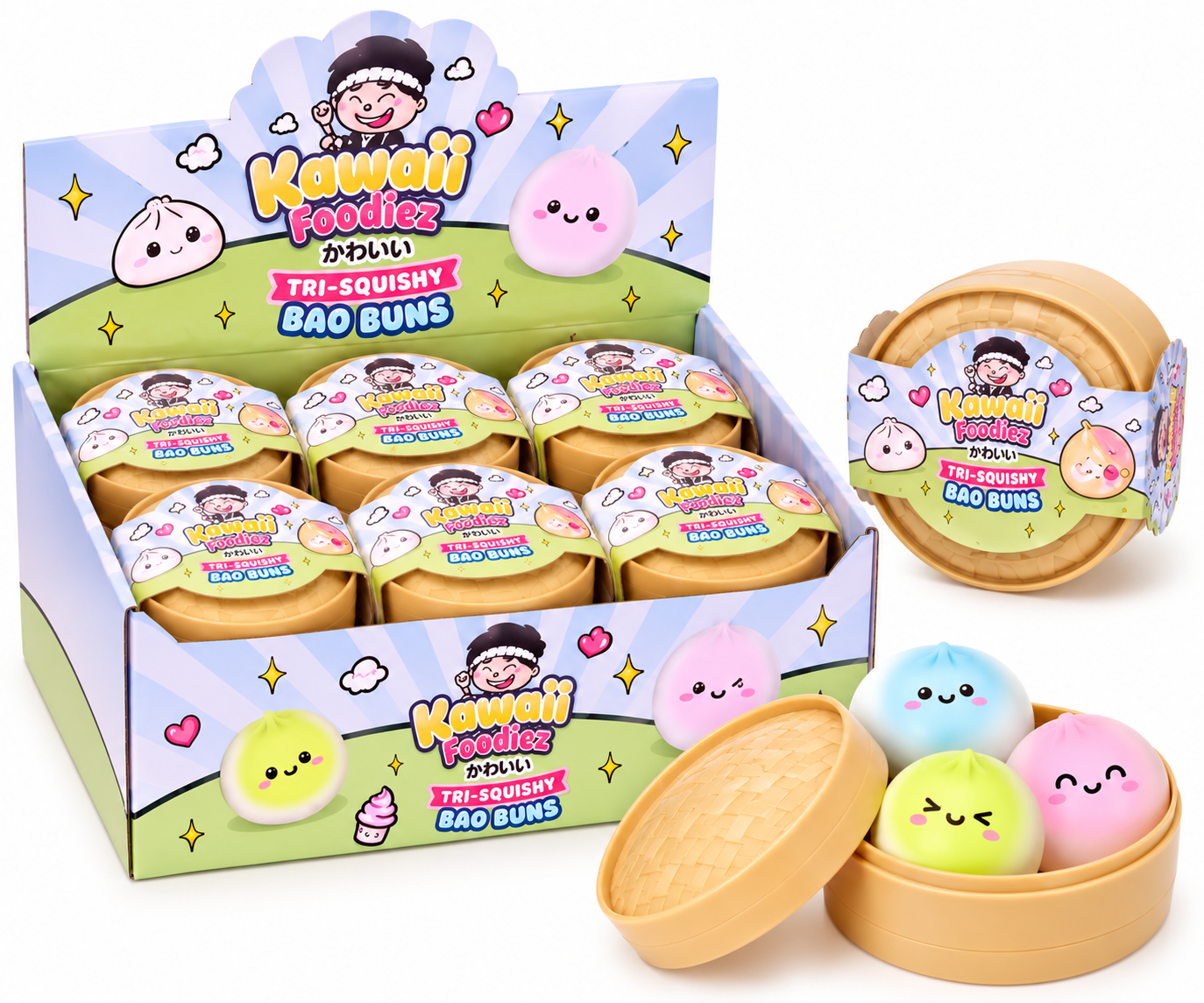 Squeezy Kawaii Dumplings - 3 pack