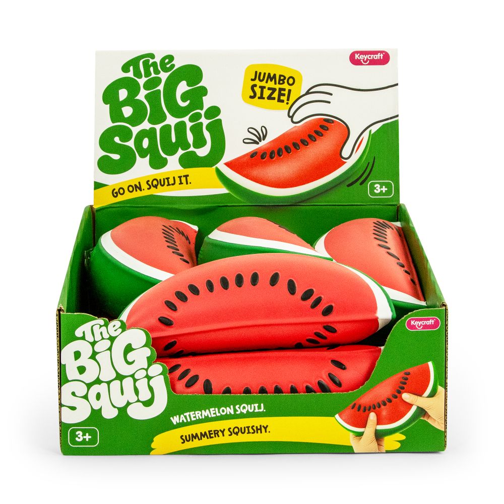 The Big Squij Watermelon Slow-Rise Squishy Toy Dough filled