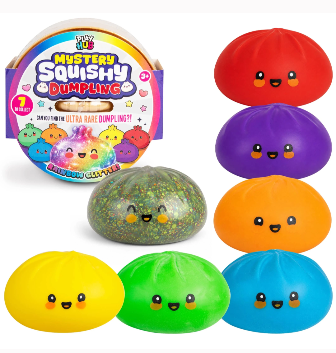 RMS Playhub Mystery Squishy Dumpling Rainbow Glitter Edition