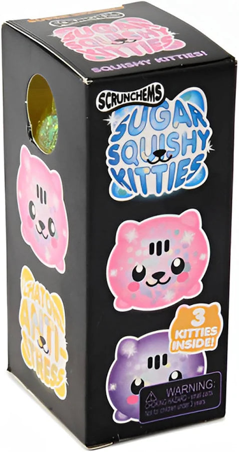 Scrunchems Super Sparkly Sugar Diddy Squishy Kitties Pack of 3 Assorted