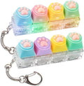Light-Up Paw Print Keychain Fidget Toy