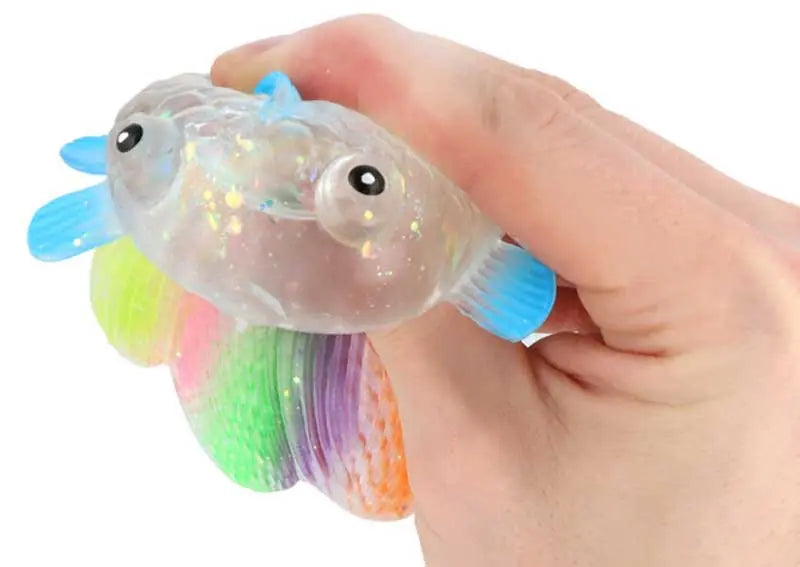 🌈 Rainbow Squish Fish - 12.5cm Sensory Fidget Toy