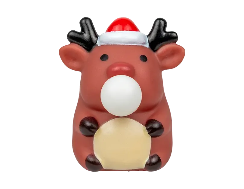 Christmas Bubble Blowing Squishy Toys – Santa, Reindeer &amp; Snowman